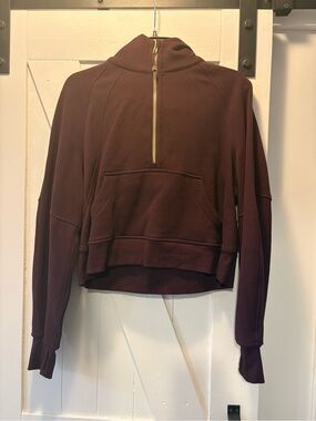 lululemon athletica Scuba Oversized Half-Zip Pullover -Black Plum w/ Gold Zipper